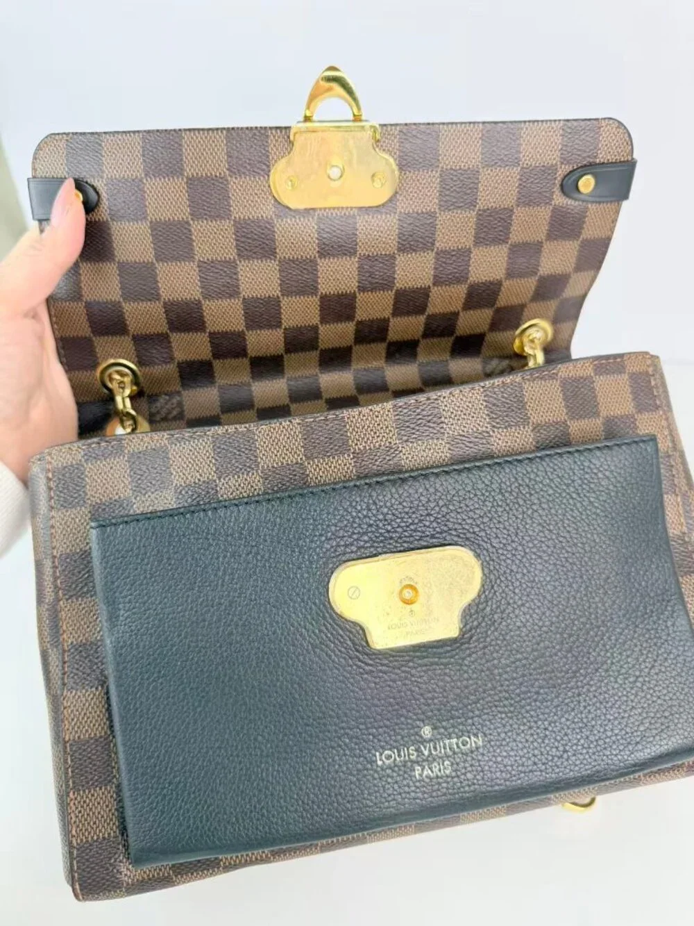 Louis Vuitton vavin damier with leather
